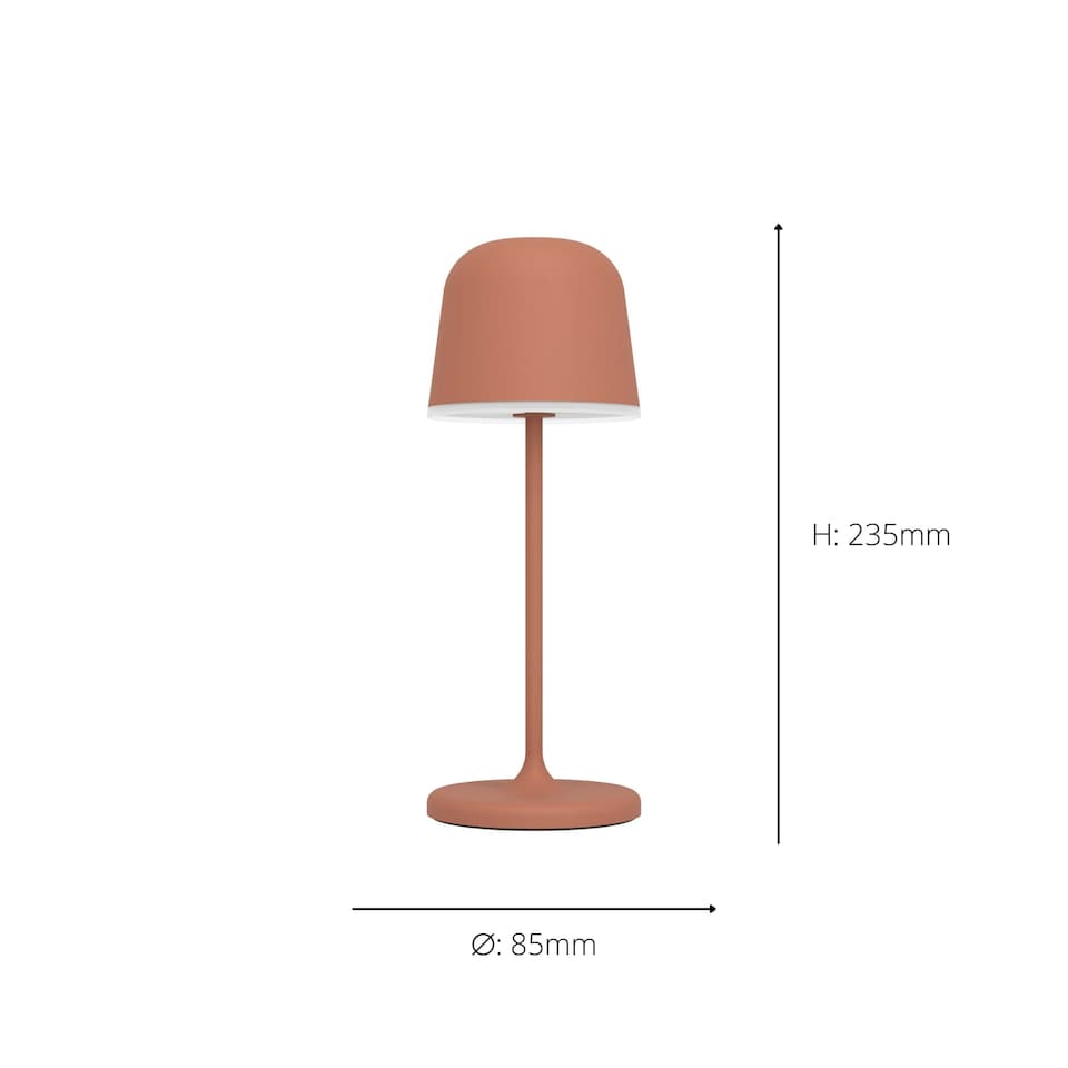 image 1 of EGLO Mannera - S Portable LED Table Light Red | Orange
