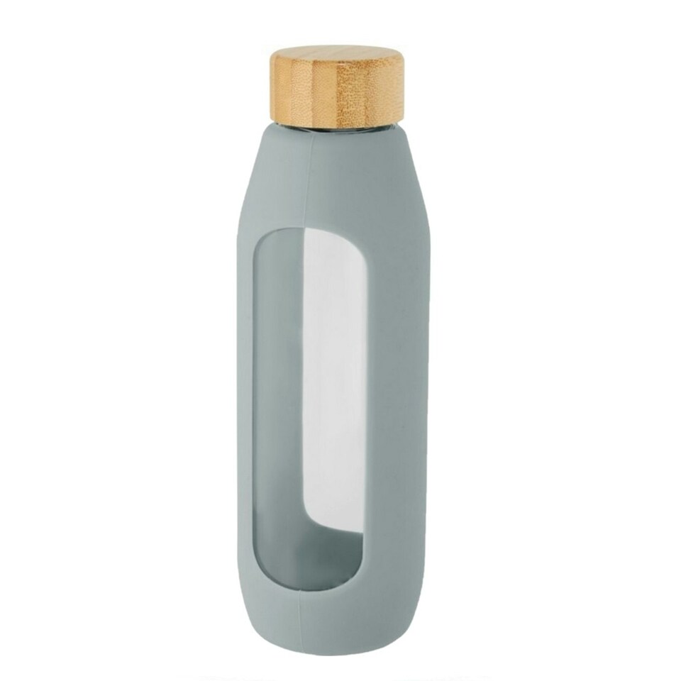 Avenue Glass 600ml Water Bottle - Grey - One Size