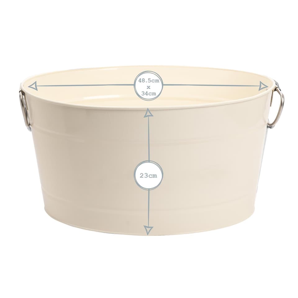 image 1 of Harbour Housewares Vintage Metal Large Drinks Bucket - Silver