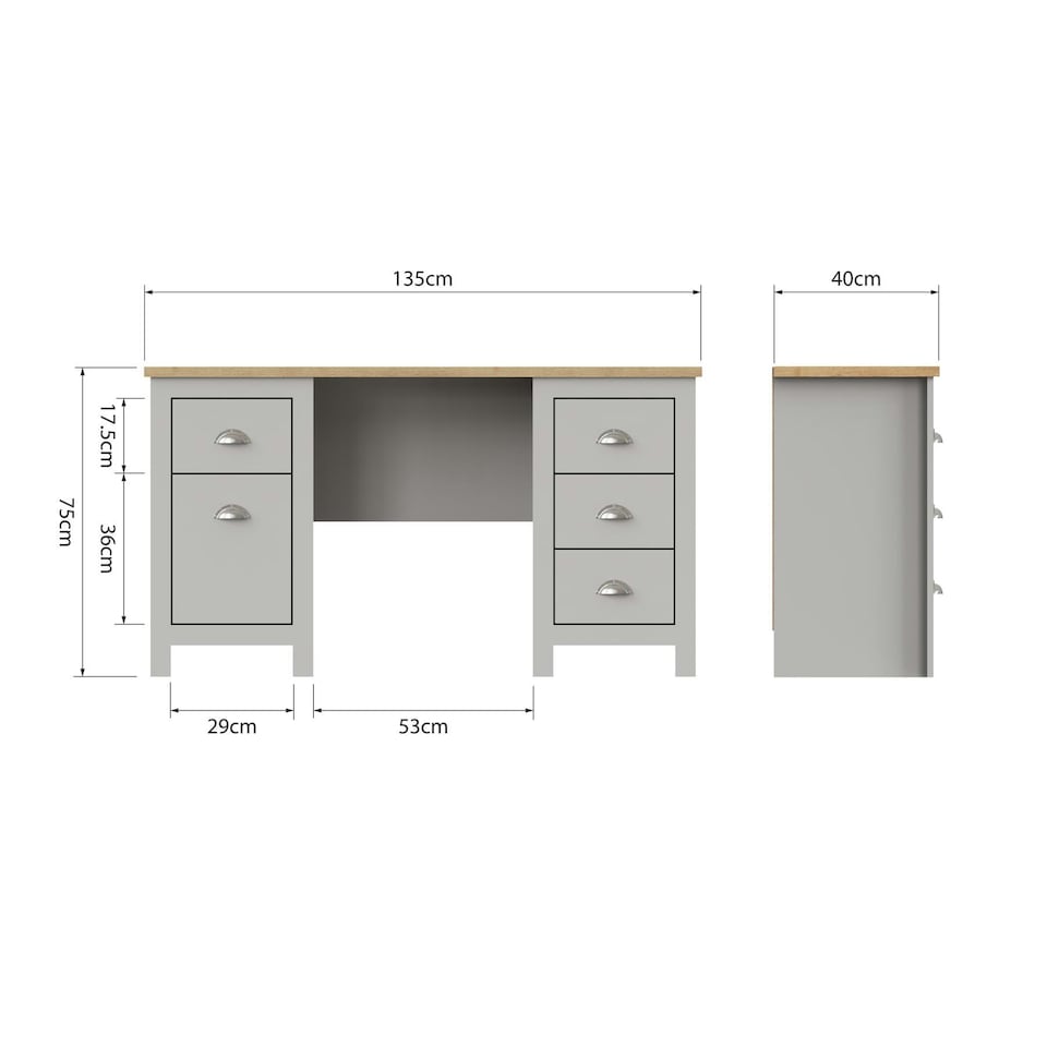 image 1 of 5 Drawer Desk