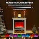 image 3 of HOMCOM 1800W White Electric Fire with Remote & Timer for Living Room