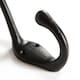 image 2 of Hammer & Tongs Narrow Hat & Coat Hook - W30mm x H140mm - Black