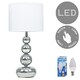 image 3 of ValueLights Marissa Dimmable Polished Silver Table Lamp and E14 Candle LED 5W Warm White 3000K Bulb White