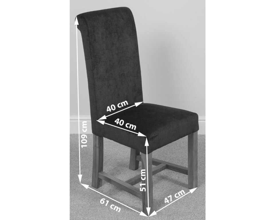 image 1 of Kuba 150 x 85 cm Medium Oak Dining Table and 6 Washington Fabric Chairs | Grey | Grey