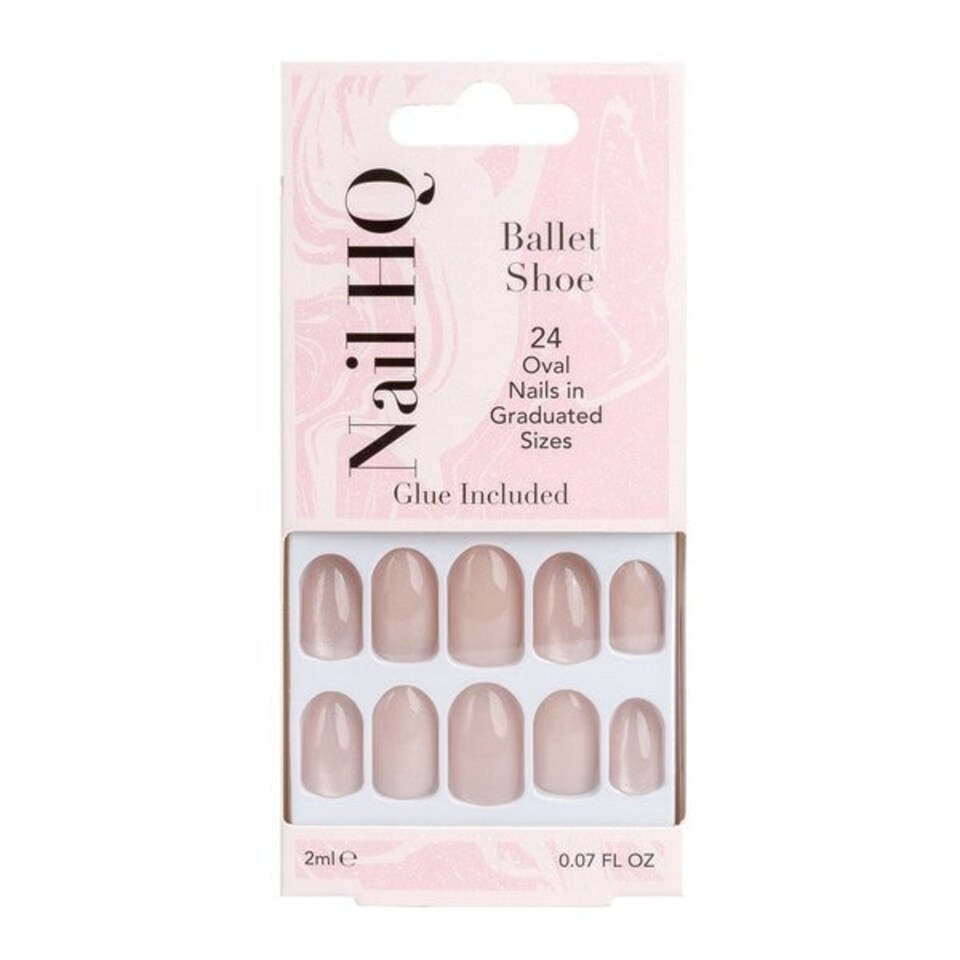 image 1 of Nail HQ Oval Ballet Shoe Nails (24 Pieces)