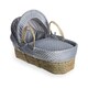 image 2 of Clair de Lune Dimple Palm Moses Basket With Folding Stand - Grey