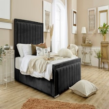 Island Plush King Bed Frame - Black