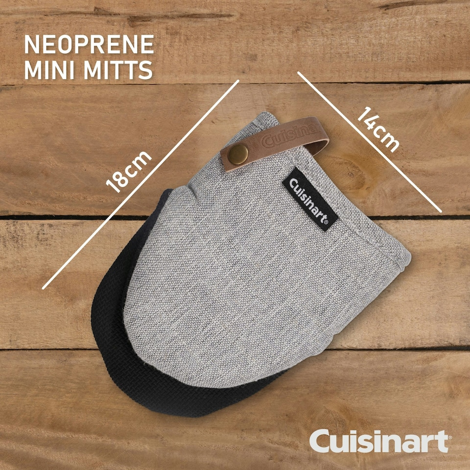 image 1 of Cuisinart Neoprene Mini Mitt, 2 Piece - Grey