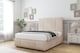 image 3 of Sloomy Lisbon Sand Naples Divan Bed Base No Drawers With 54 Inch Floor Standing Headboard & 12 Inch Matching Footboard | Cream | Sand | Single | 1