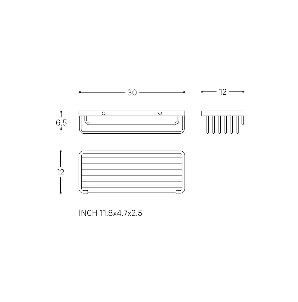 image 1 of Cosmic Shower Basket Light Weight with Stainless Steel for Bathroom, Light Grey | Multi