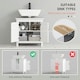 image 3 of HOMCOM 2-Tier Bathroom Sink Cabinet, Freestanding Storage Cabinet, White 