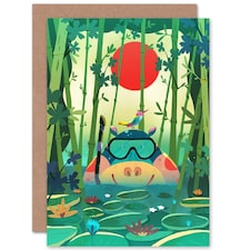 Jungle Animals Hippo Kids Birthday Child Kids Card