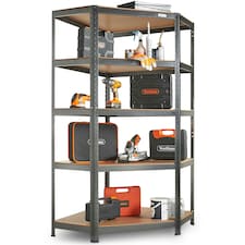 VonHaus 5 Tier Heavy Duty Steel Corner Storage Unit for Garage