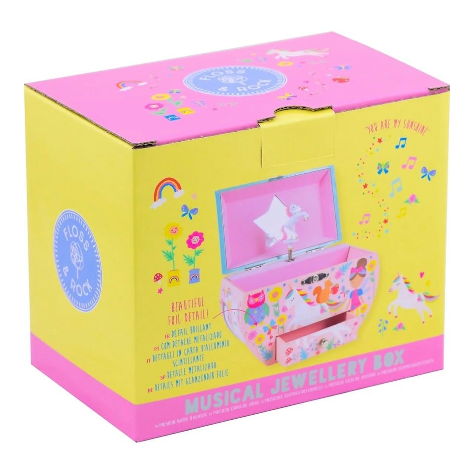 image 1 of Floss & Rock Childrens Rainbow Fairy Musical Jewellery Box