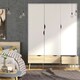 image 5 of Oslo Wardrobe 3 Doors 3 Drawers in White and Oak