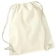 image 1 of Westford Mill Recycled Cotton Drawstring Bag - Natural - One Size (UTRW8542) Cream | One Size