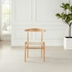 image 3 of Furniturebox Lugar 2x Solid Beech Wooden Rope Dining Chairs