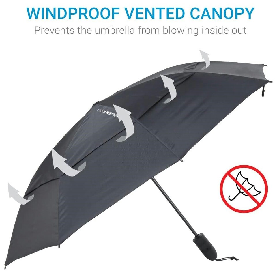 image 1 of Lifeventure Medium Trek Umbrella Black