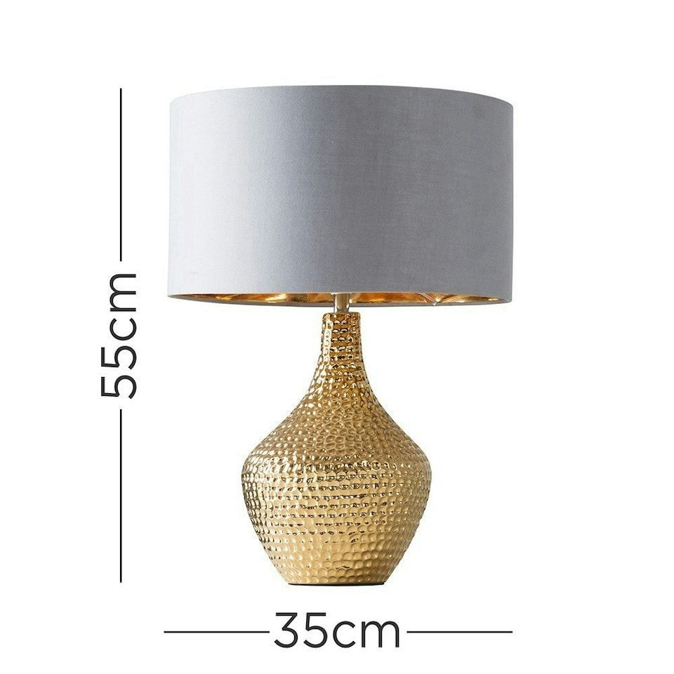 image 1 of ValueLights Bailey Gold Floor Lamp | Grey