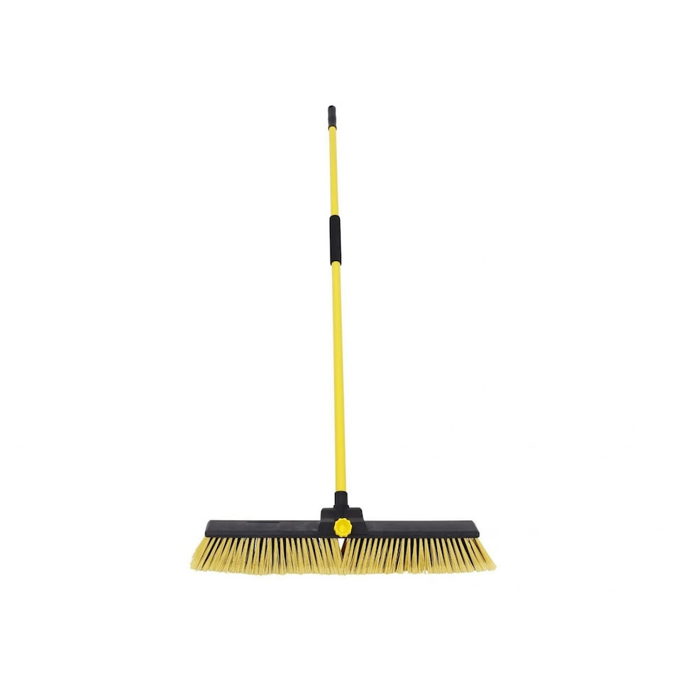 image 1 of Bulldozer Heavy-duty Broom, Clipped With Handle - Multi Colour - 600mm (24in)