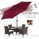 image 4 of Outsunny 2.6M Patio Umbrella Parasol Sun Shade Garden Wine Red