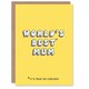image 1 of Mothers Day Card Worlds Best Mum Fun Modern Bright