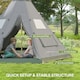 image 6 of Outsunny 6-7 Person Large Family Party Camping Tent W/ Carrying Bag, Blue