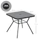 image 7 of Outsunny Faux-marbled Patio Table with Umbrella Hole Steel Frame for Balcony