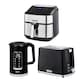 image 1 of GEEPAS 1.7L Digital Electric Kettle 2 Slice Bread Toaster & 7.5L Digital Air Fryer Combo Kitchen Set