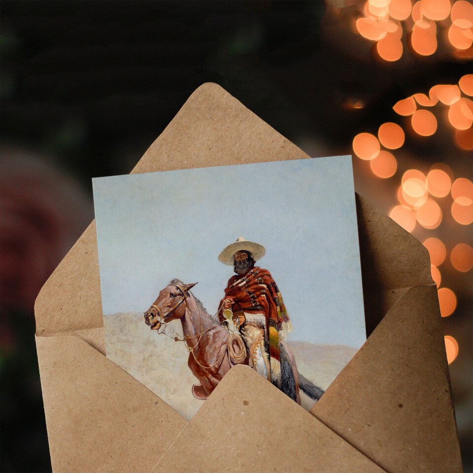 image 1 of Frederic Remington Art Card A Mexican Vaquero Cowboy