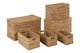image 3 of Interiors By Premier Set Of 6 Water Hyacinth Storage Baskets, Woven Storage Baskets With Loop & Side Handles, Hyacinth Basket | Cream