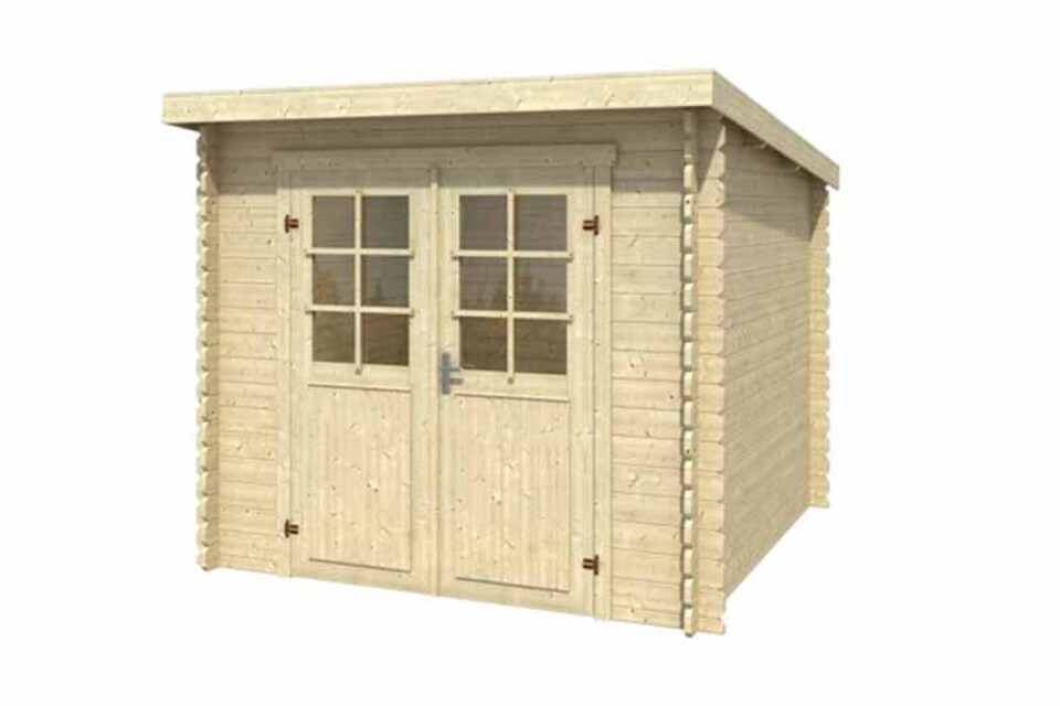 image 1 of Indi 175-Log Cabin, Wooden Garden Room, Timber Summerhouse, Home Office - L250 x W213.1 x H210.9 cm | Brown