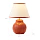 image 8 of ValueLights Gourdette Burnt Orange Glazed Table Lamp Taper Trim Shade and Bulb