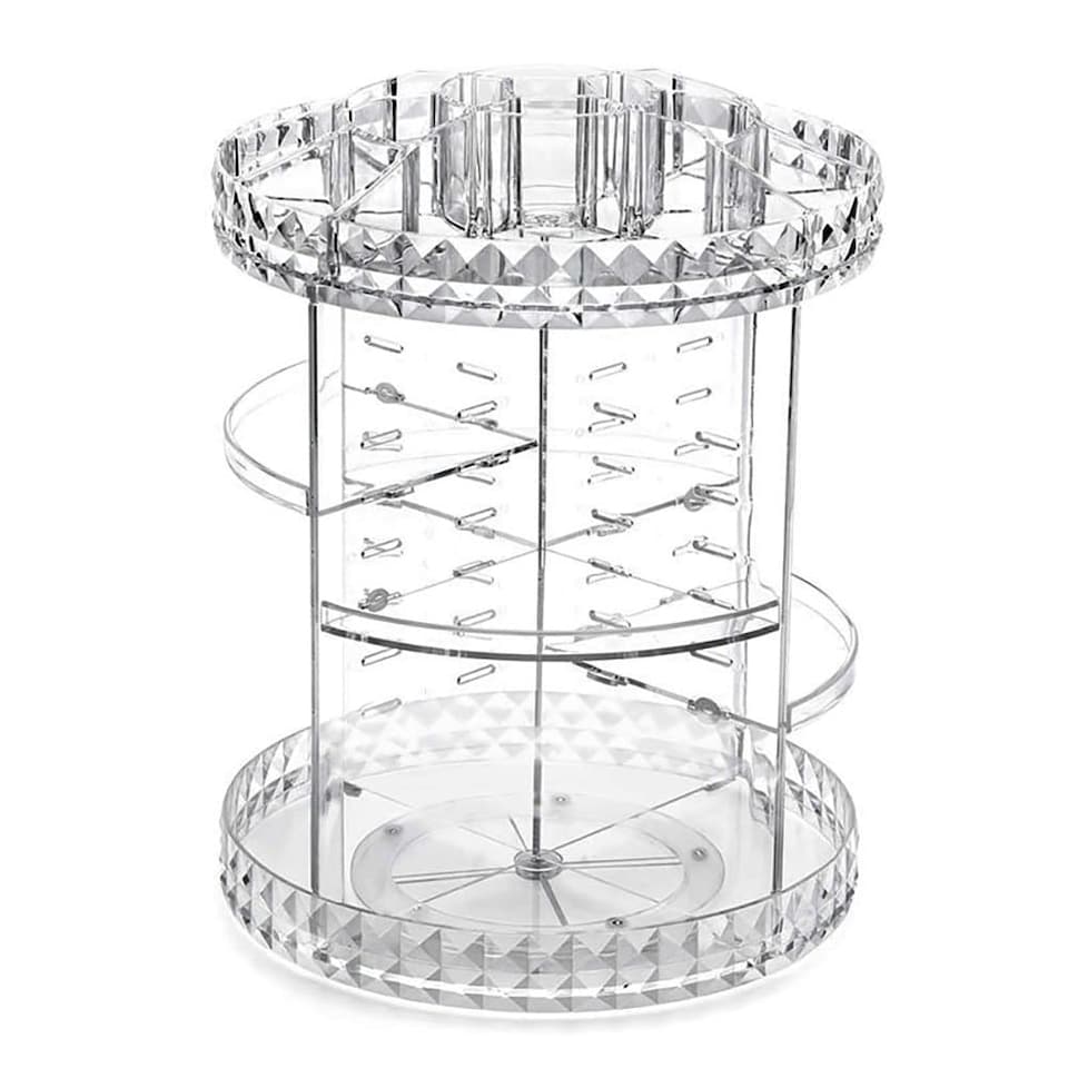 image 1 of Living and Home Transparent Acrylic Rotating Multi-Tiered Makeup Organizer