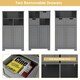 image 8 of COSTWAY Bathroom Cabinet Wooden Storage Cupboard Grey Grey