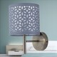 image 3 of Brea - Antique Brass Wall Light with Grey Cut Out Shade | Yellow | Grey | 1
