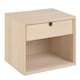 image 2 of Century 1 Drawer Wall Mounted Bedside Table in White Oak