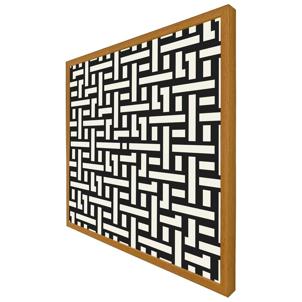 image 1 of Woven pattern (Picture Frame) Brown | Oak | S