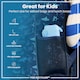 image 2 of Leak Proof Kids Water Bottle, BPA Free, 350ml (12oz) | Blue | Blue Sharks | One Size