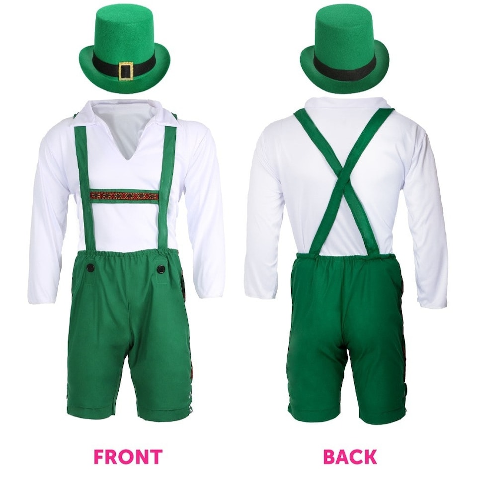 image 1 of Irish Leprechaun Costume Green | M