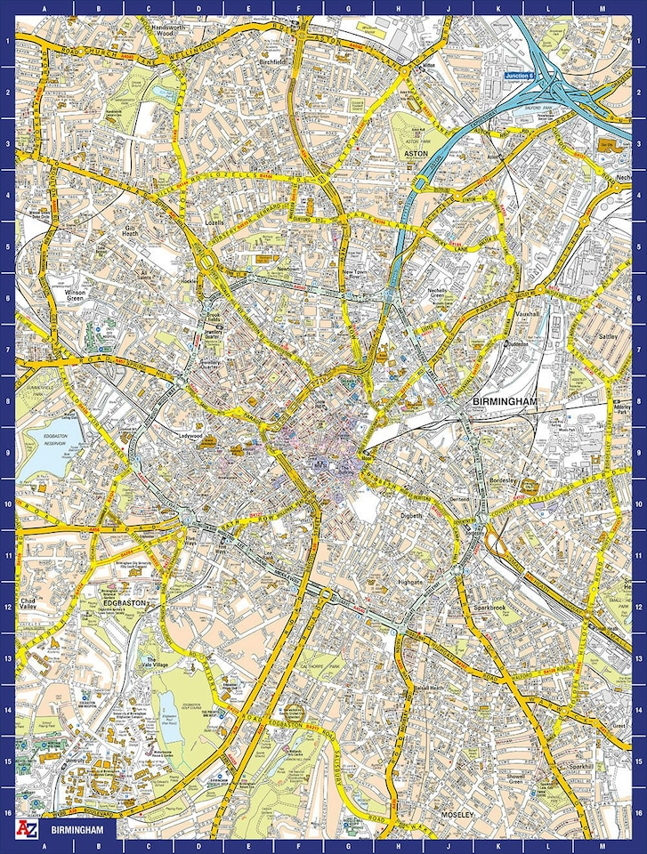 image 1 of A-Z Map of  Birmingham 1000 Piece Jigsaw
