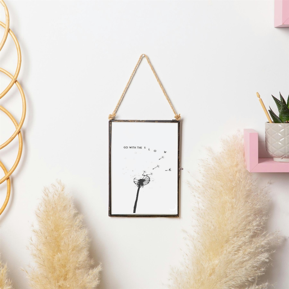 image 1 of Nicola Spring Hanging Metal Photo Frames - 5" x 7" - Black - Pack of 5 - Hanging Picture Frame Display Frame Poster Frame Picture Display Black | S