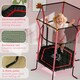 image 4 of HOMCOM 5.4FT Kids Trampoline w/ Enclosure Indoor Outdoor for 3-10 Years Red