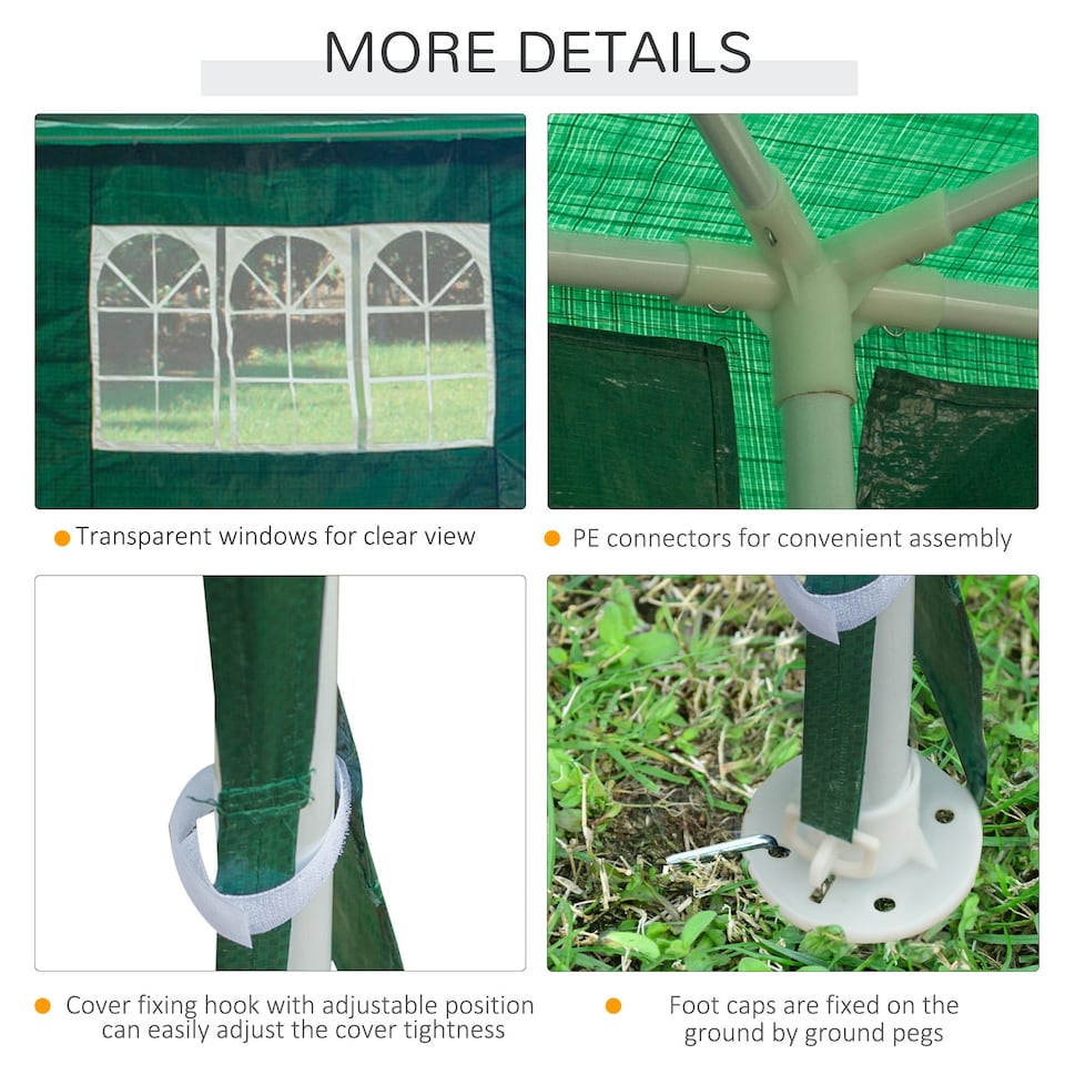 image 1 of Outsunny 9m x 3m Outdoor Garden Gazebo Wedding Canopy