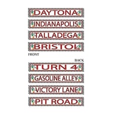 Racing Street Signs Decorative Cutouts - 24 Inches / 61cm - Pack of 4