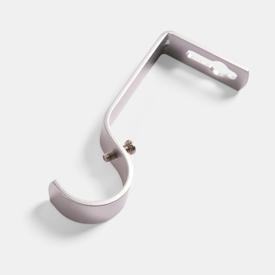 image 1 of OHS Curtain Pole Extendable 28mm Metal Finnials Ball End Rod Fittings | Silver