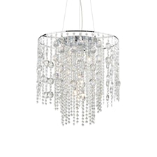 Evasione  10 Light Ceiling Pendant Chrome with Crystals, G9