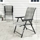 image 5 of Outsunny 2PCS Folding Chair w/ Breathable Mesh Fabric Seat, Black Black | 4 pcs