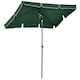 image 1 of Outsunny 2 x 1.3m Garden Parasol Umbrella, Outdoor Market Table Umbrella with Ruffles  Aluminium Pole, Rectangular Tilting Parasol Sun Shade Canopy, Green