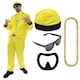 image 1 of 90's Rapper Costume - Hat, Glasses, Goatee & Gold Chain Yellow | XL